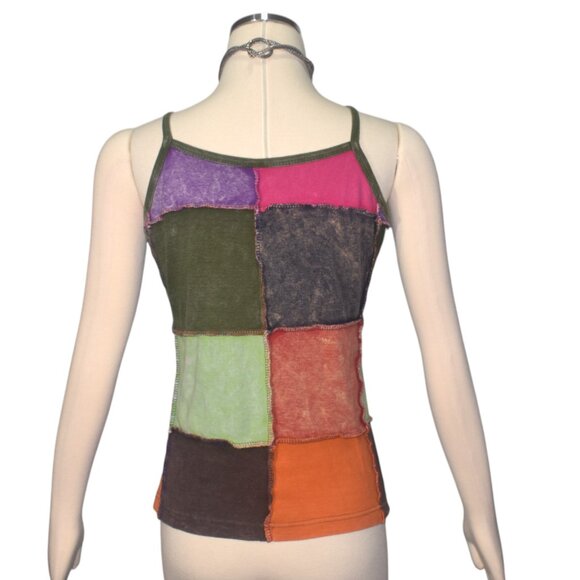 Vintage Patchwork Embroidered Tank Top M - Picture 3 of 5